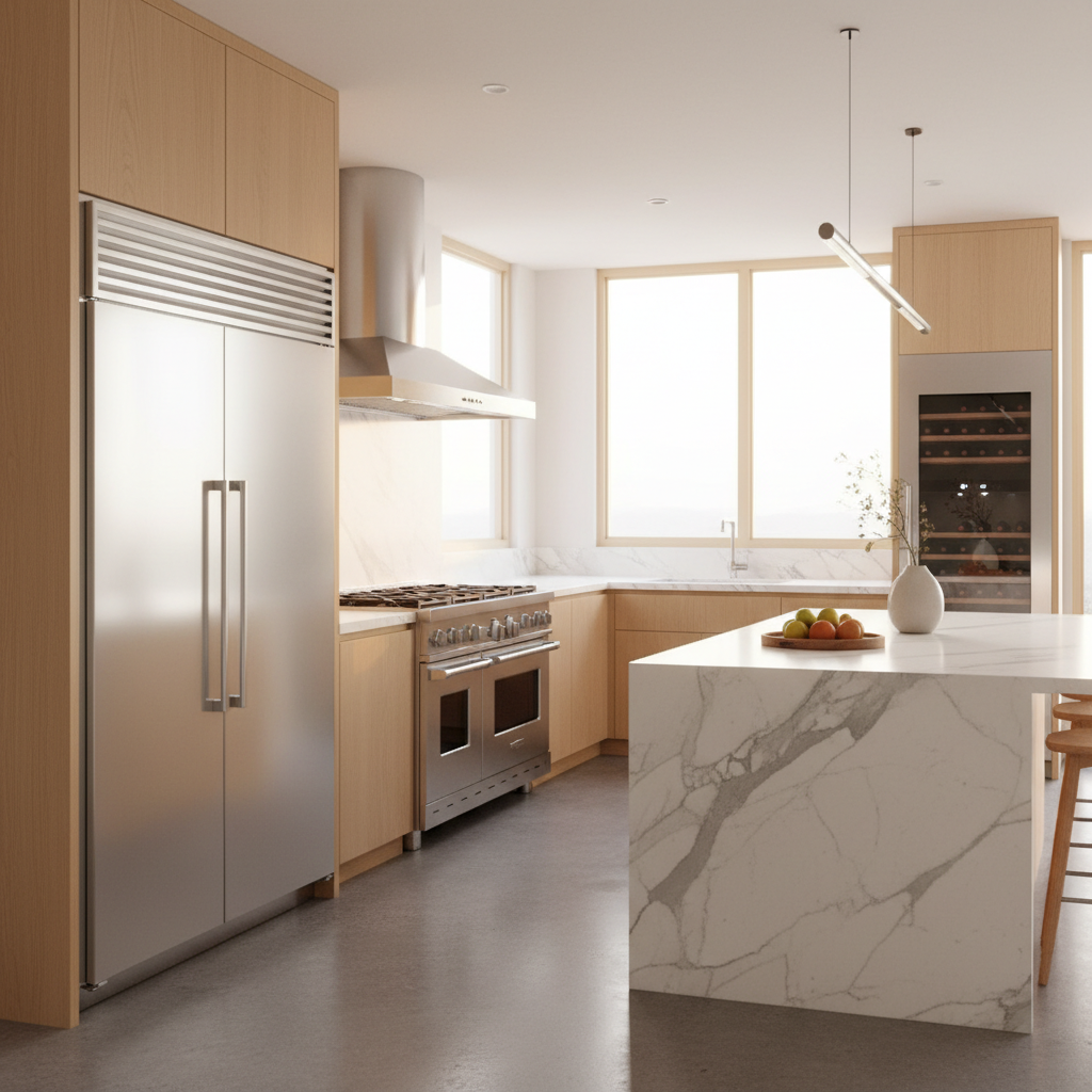 Luxury modern kitchen with premium appliances